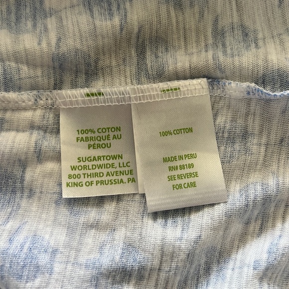 Lilly Pulitzer XS V-Neck Etta Top in Resort White Toe to Toe Sea Turtles EUC - Picture 7 of 7